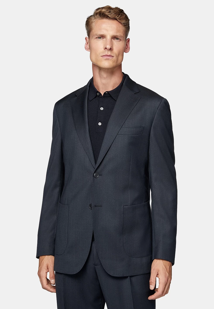 Business 2 Piece Men's Suit Flat Notched Wedding Lapel (Blazer + Pants) mens event wear