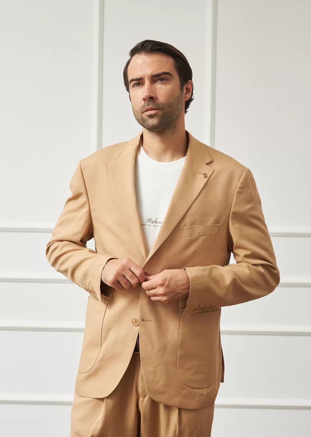 Business 2 Piece Men's Suit Flat Notched Wedding Lapel (Blazer + Pants) mens event wear