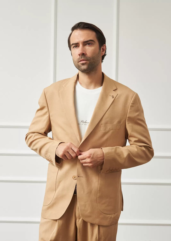 Business 2 Piece Men's Suit Flat Notched Wedding Lapel (Blazer + Pants) mens event wear