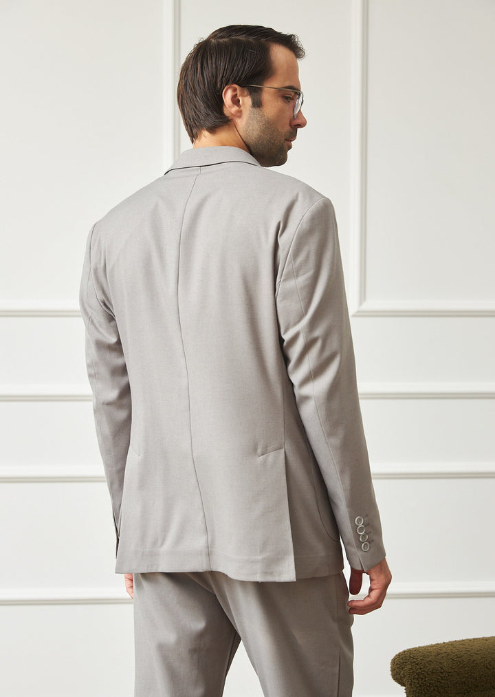 Business 2 Piece Men's Suit Flat Notched Wedding Lapel (Blazer + Pants) mens event wear