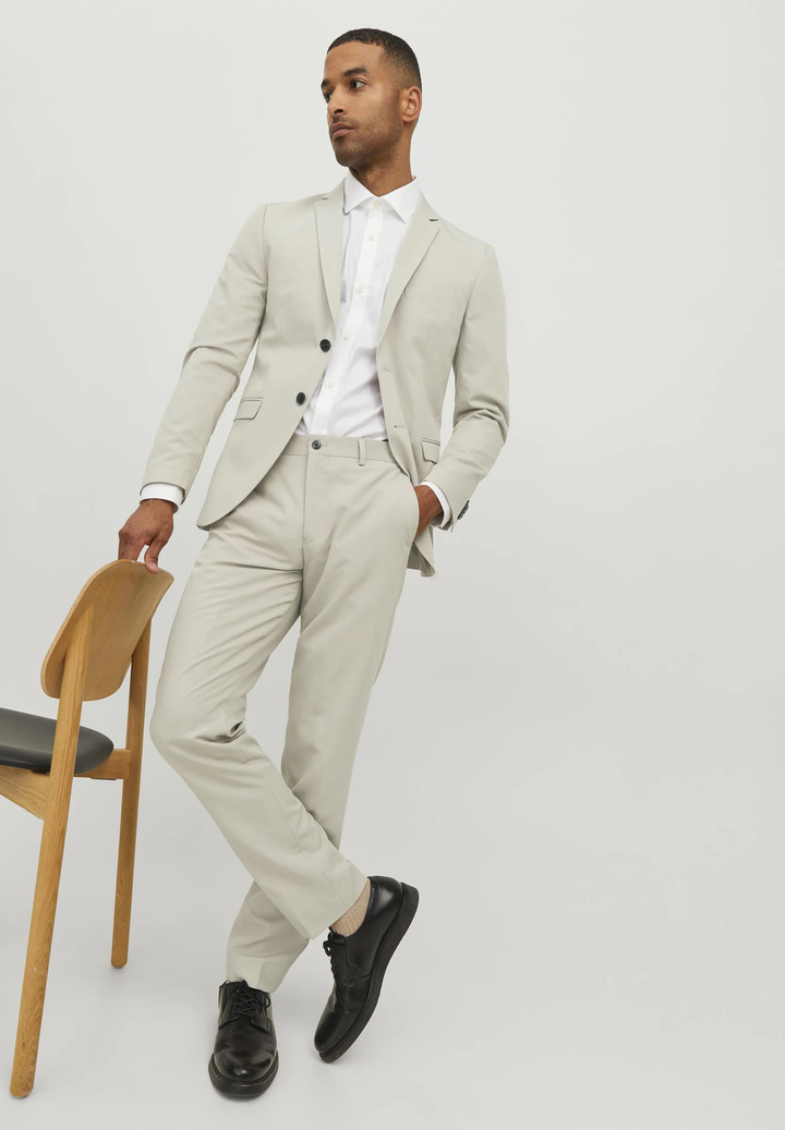 Business 2 Piece Men's Suit Flat Notched Wedding Lapel (Blazer + Pants) mens event wear