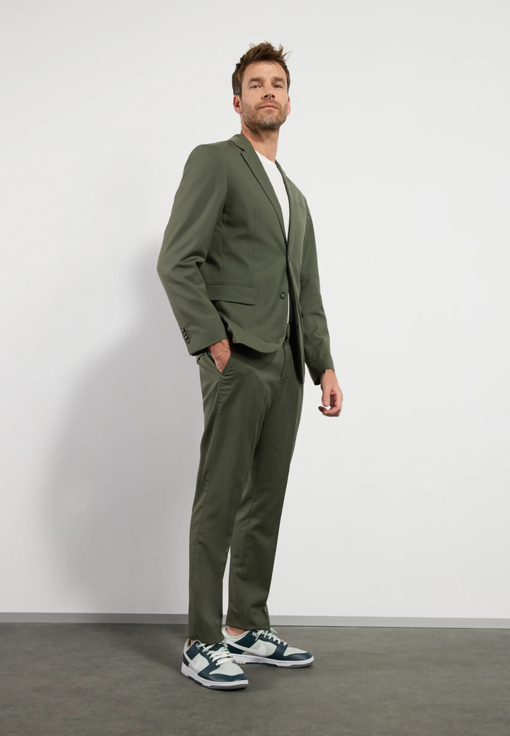 Business 2 Piece Men's Suit Flat Notched Wedding Lapel (Blazer + Pants) mens event wear