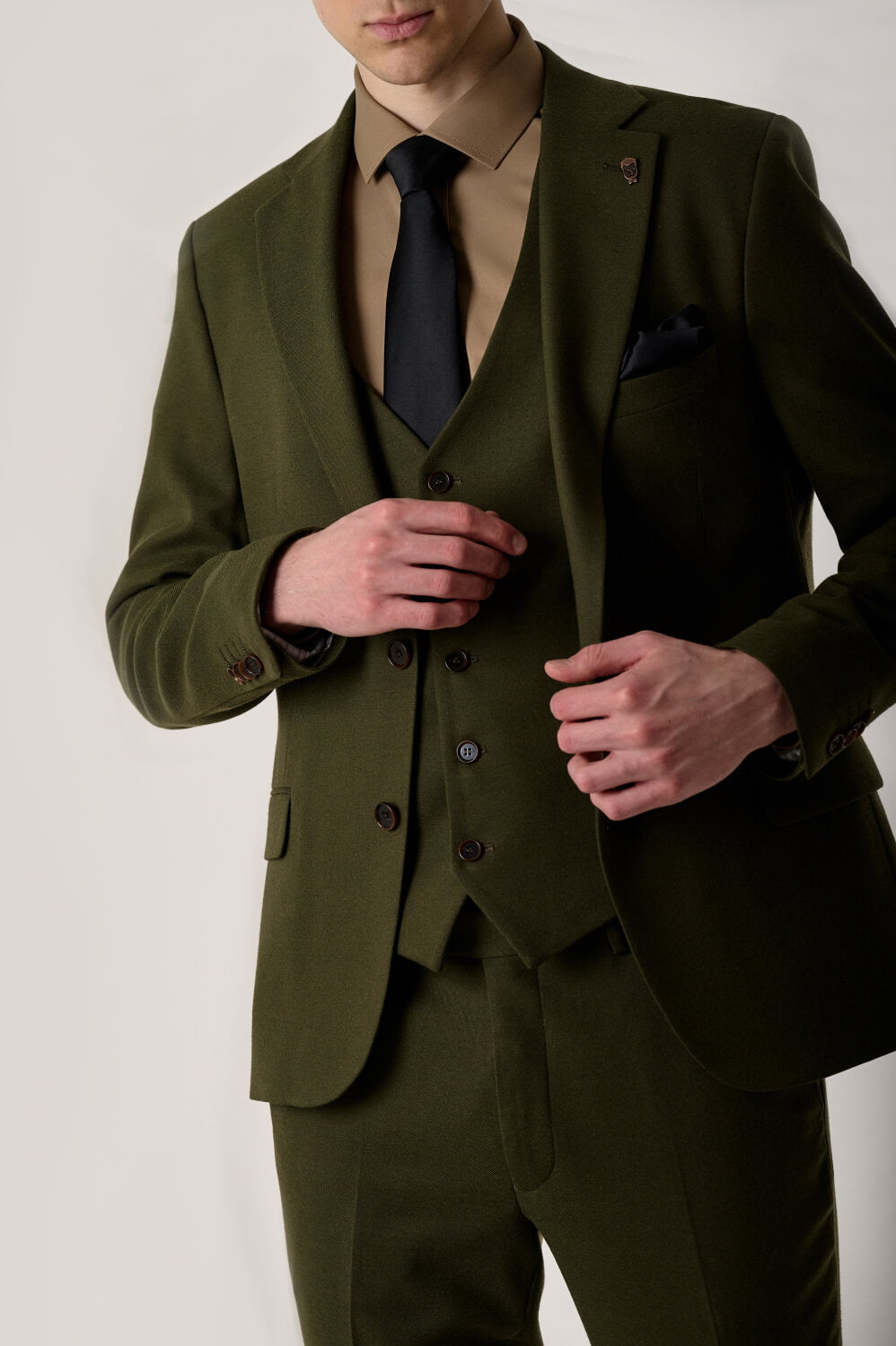 Business Men's 3 Pieces Flat Notch Lapel Tuxedos For Party (Blazer+vest+Pants) mens event wear