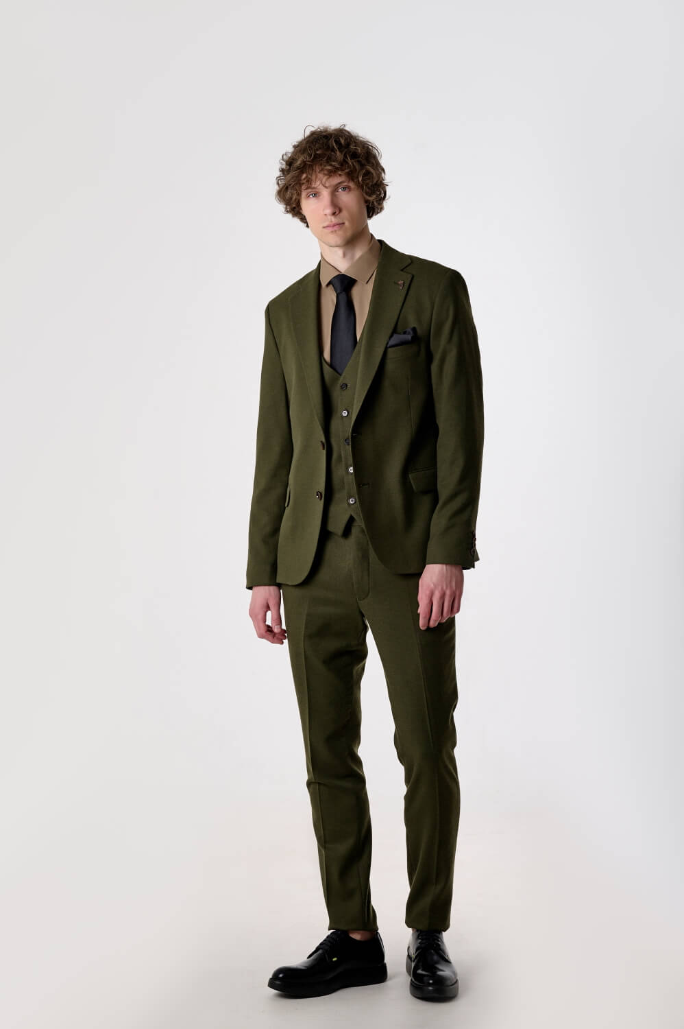 Business Men's 3 Pieces Flat Notch Lapel Tuxedos For Party (Blazer+vest+Pants) mens event wear