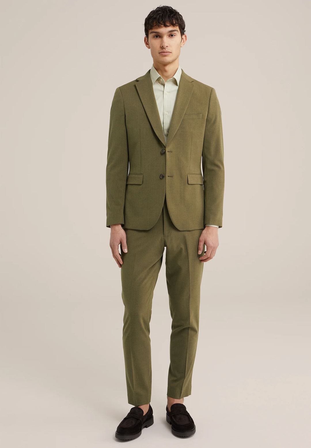 Casual 2 Piece Men's Suit Flat Notched Wedding Lapel (Blazer + Pants) mens event wear