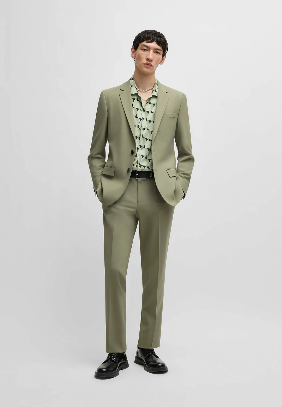 Casual 2 Piece Men's Suit Flat Notched Wedding Lapel (Blazer + Pants) mens event wear