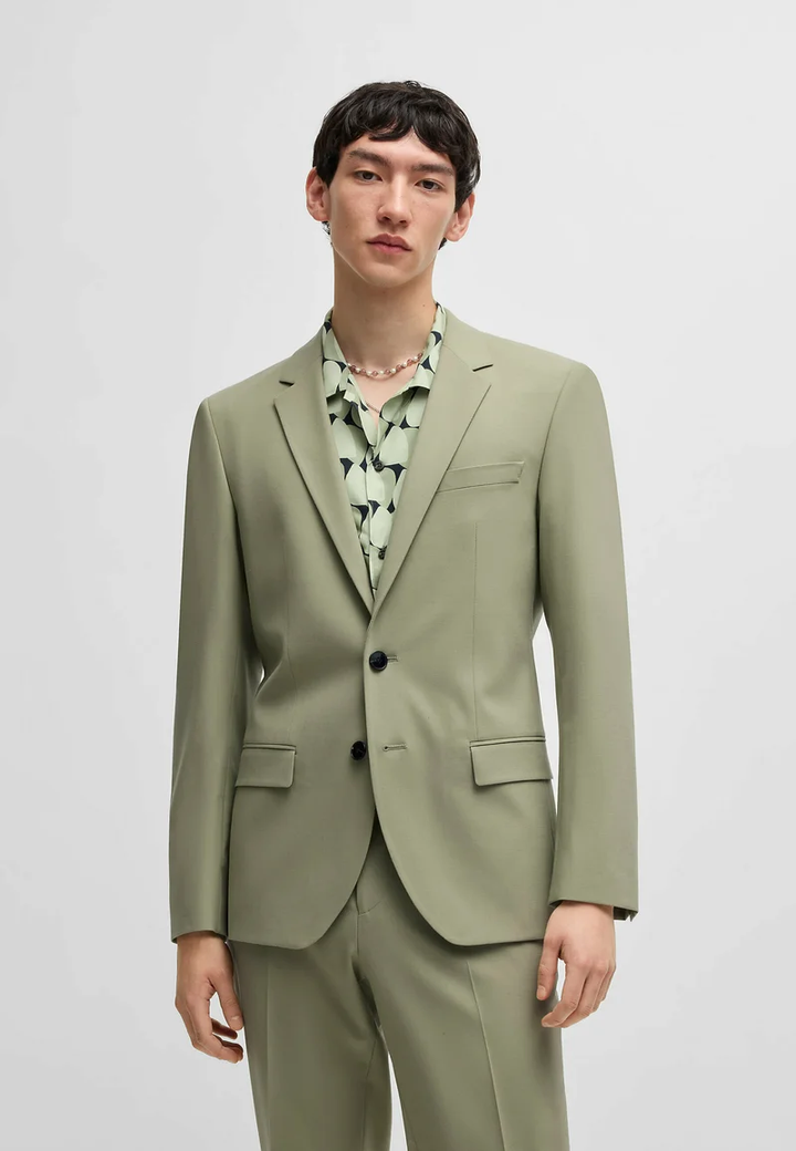 Casual 2 Piece Men's Suit Flat Notched Wedding Lapel (Blazer + Pants) mens event wear