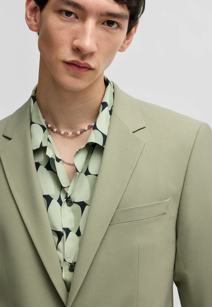 Casual 2 Piece Men's Suit Flat Notched Wedding Lapel (Blazer + Pants) mens event wear