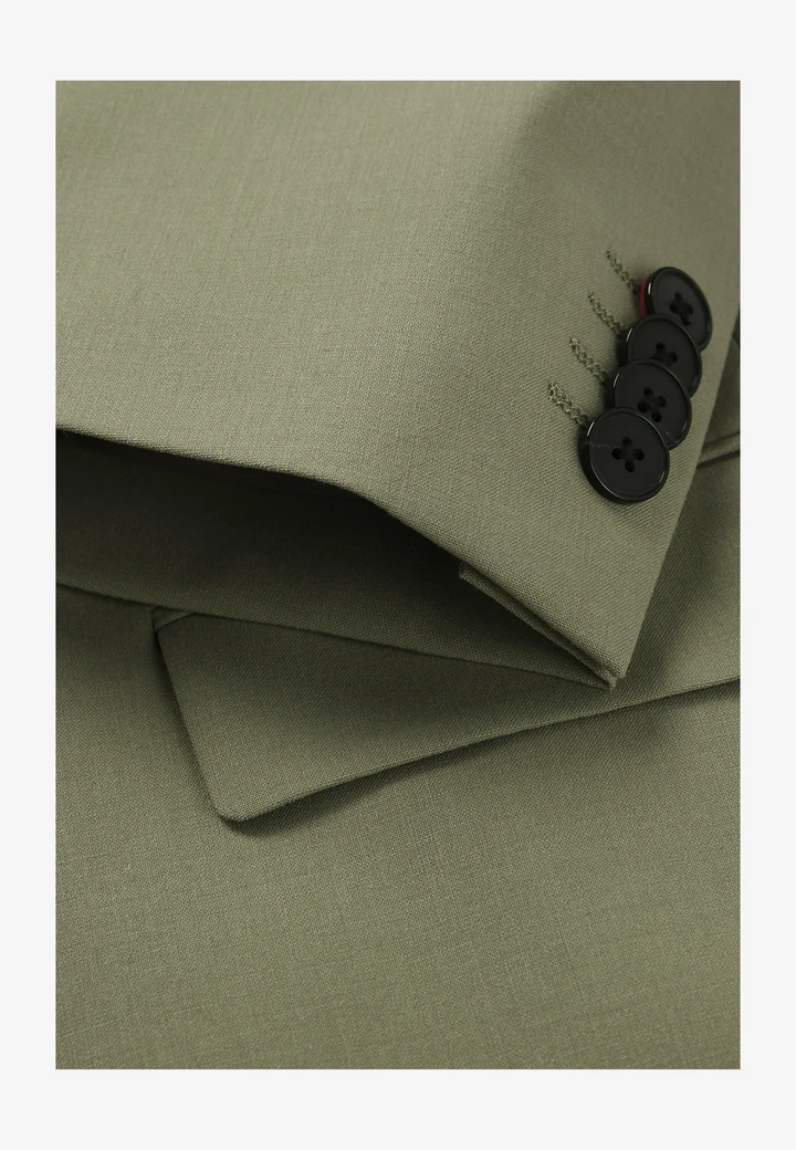 Casual 2 Piece Men's Suit Flat Notched Wedding Lapel (Blazer + Pants) mens event wear