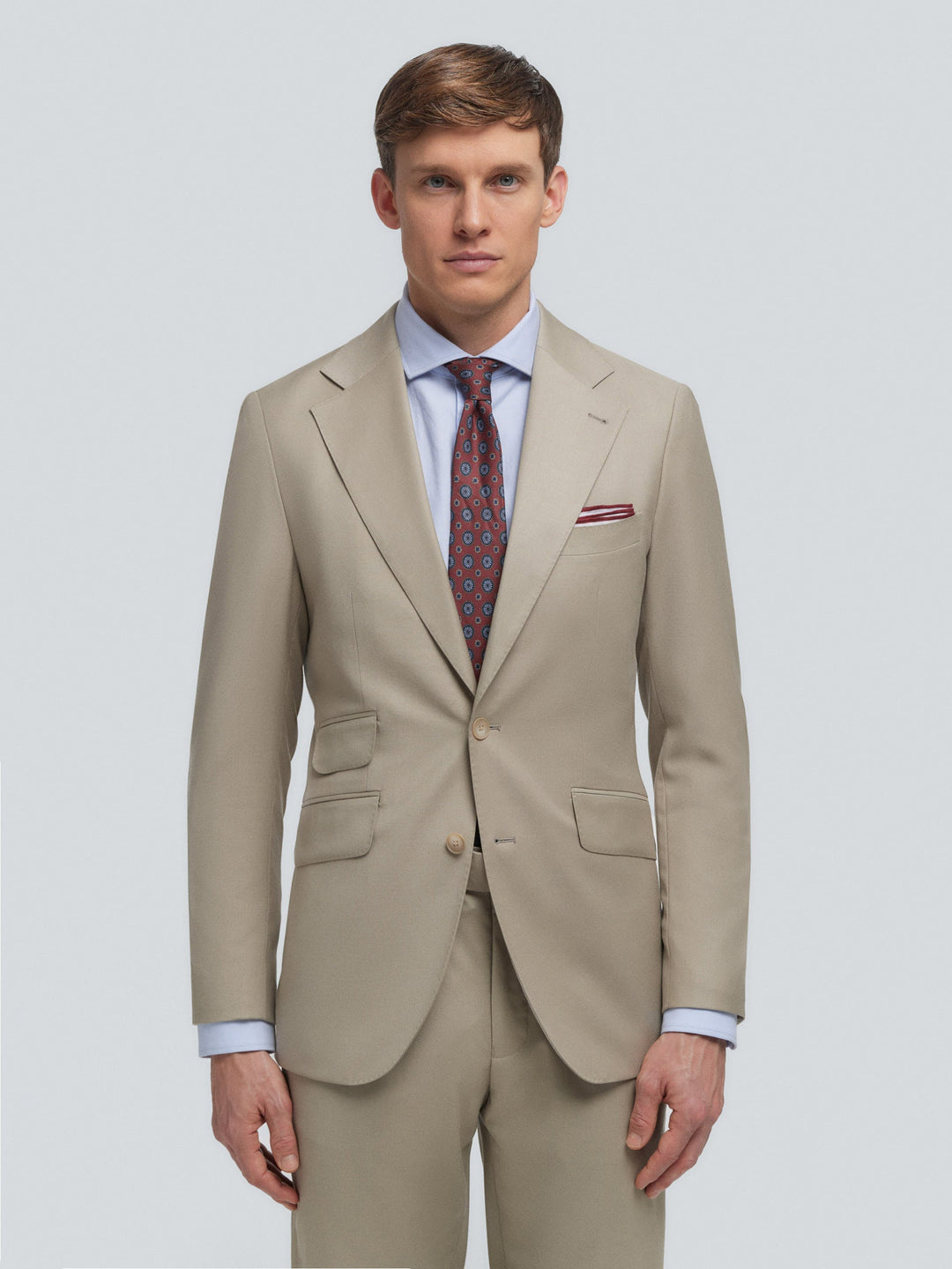 Casual 2 Piece Men's Suit Flat Notched Wedding Lapel (Blazer + Pants) mens event wear