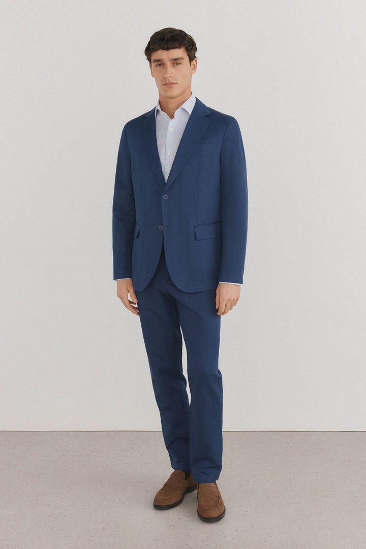 Casual 2 Piece Men's Suit Flat Notched Wedding Lapel (Blazer + Pants) mens event wear