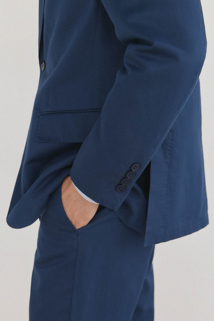 Casual 2 Piece Men's Suit Flat Notched Wedding Lapel (Blazer + Pants) mens event wear