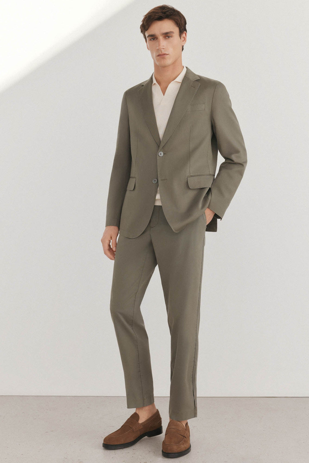 Casual 2 Piece Men's Suit Flat Notched Wedding Lapel (Blazer + Pants) mens event wear