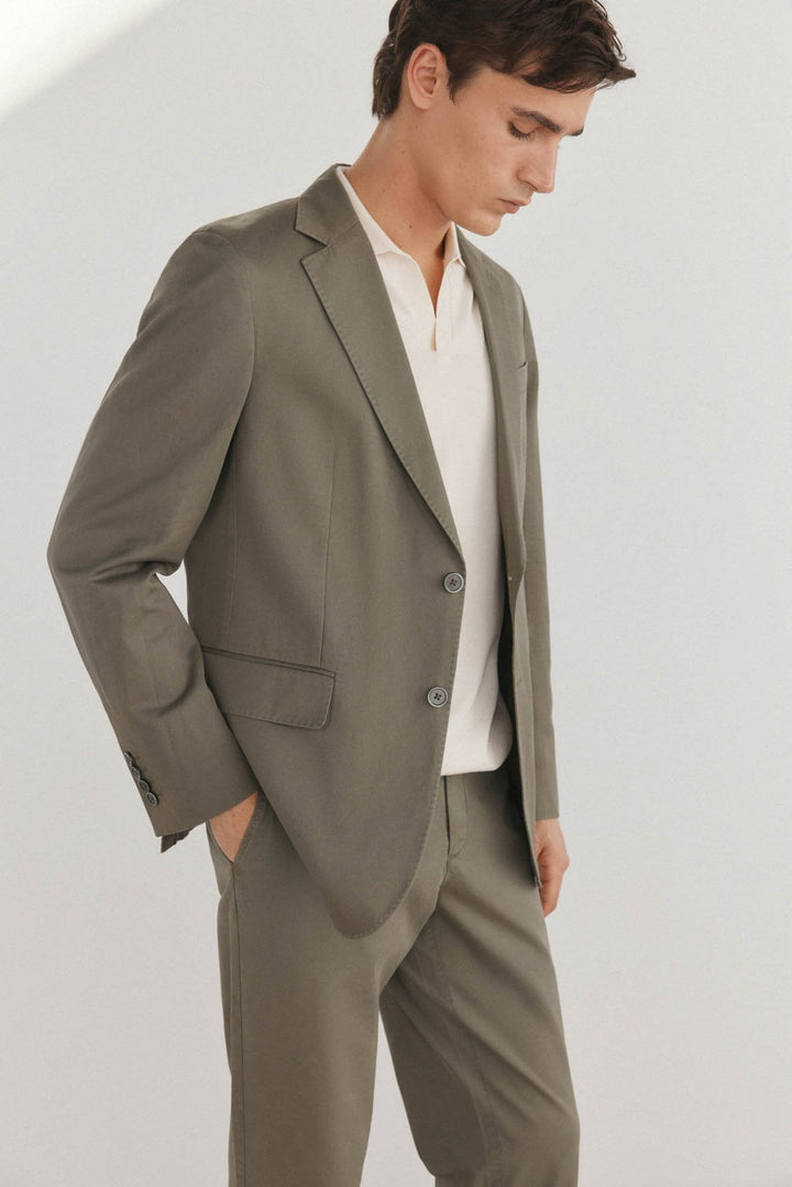 Casual 2 Piece Men's Suit Flat Notched Wedding Lapel (Blazer + Pants) mens event wear