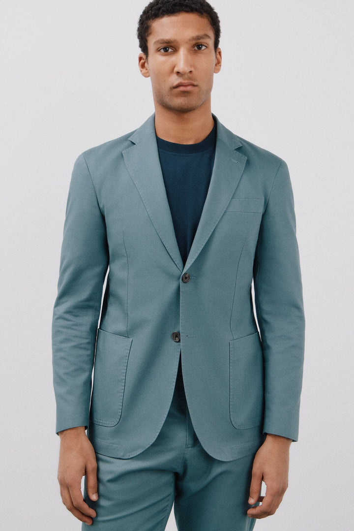 Casual 2 Piece Men's Suit Flat Notched Wedding Lapel (Blazer + Pants) mens event wear