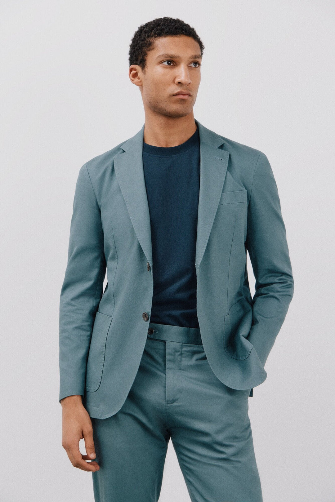 Casual 2 Piece Men's Suit Flat Notched Wedding Lapel (Blazer + Pants) mens event wear