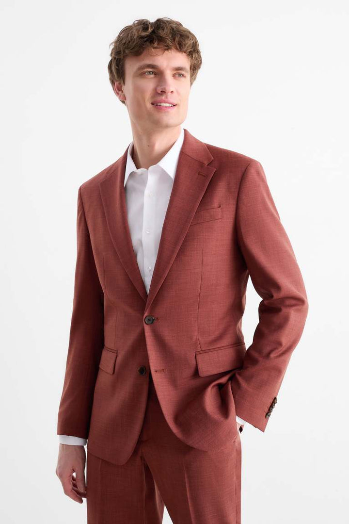 Casual 2 Piece Men's Suit Flat Notched Wedding Lapel (Blazer + Pants) mens event wear