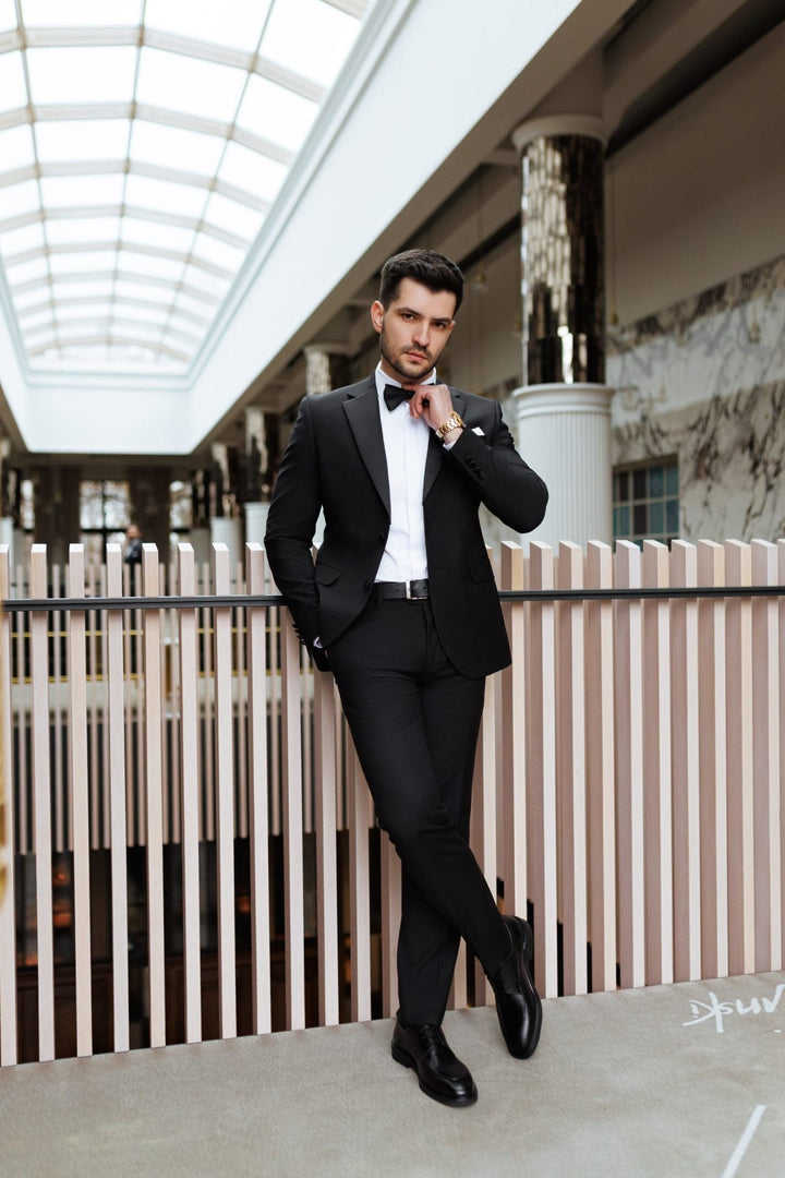 Casual 2 Piece Men's Suit Flat Notched Wedding Lapel (Blazer + Pants) mens event wear