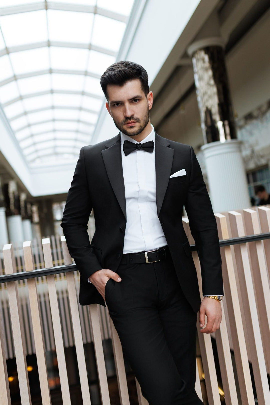 Casual 2 Piece Men's Suit Flat Notched Wedding Lapel (Blazer + Pants) mens event wear