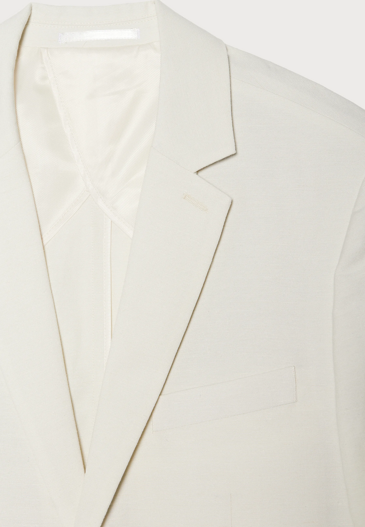 Casual 2 Pieces Mens Suit Flat Linen Notch Lapel Suit (Blazer + Pants) mens event wear