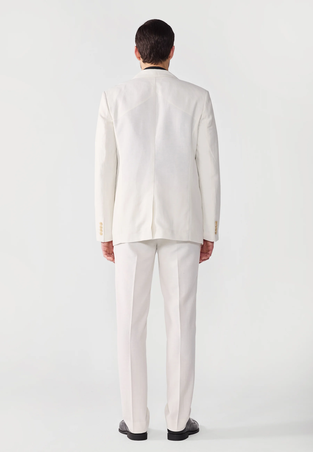 Casual 2 Pieces Mens Suit Flat Linen Notch Lapel Suit (Blazer + Pants) mens event wear