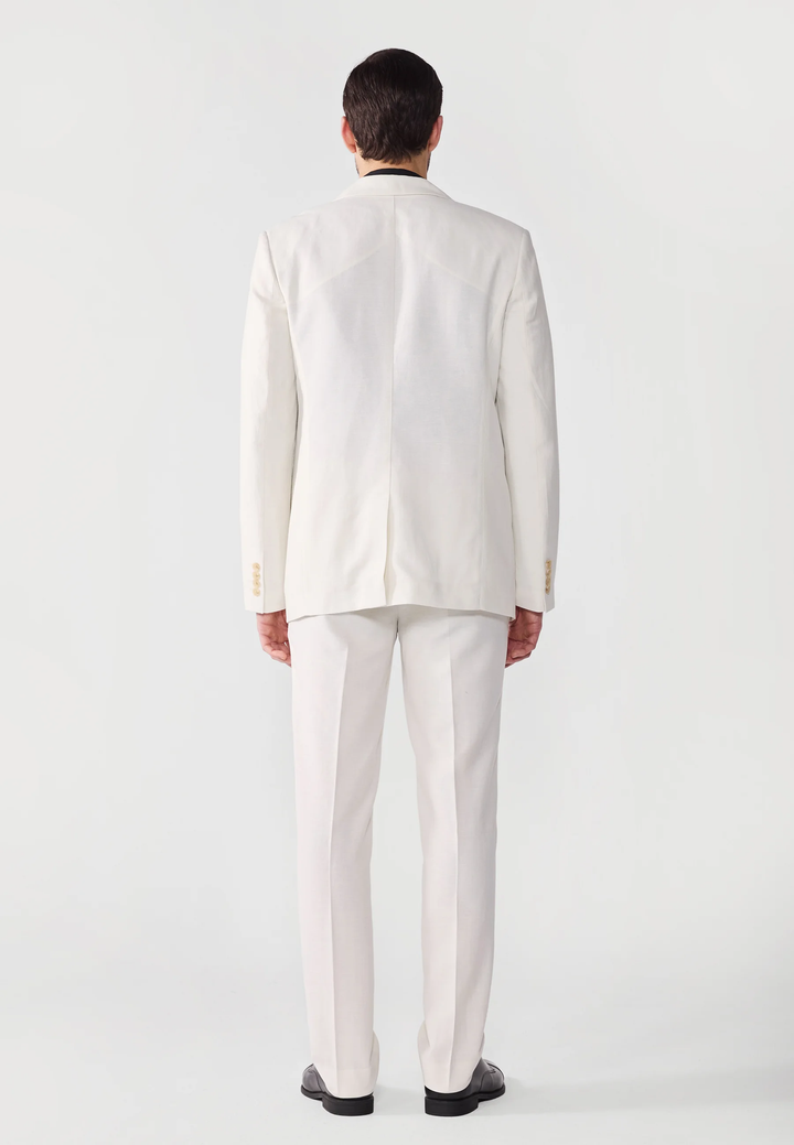 Casual 2 Pieces Mens Suit Flat Linen Notch Lapel Suit (Blazer + Pants) mens event wear