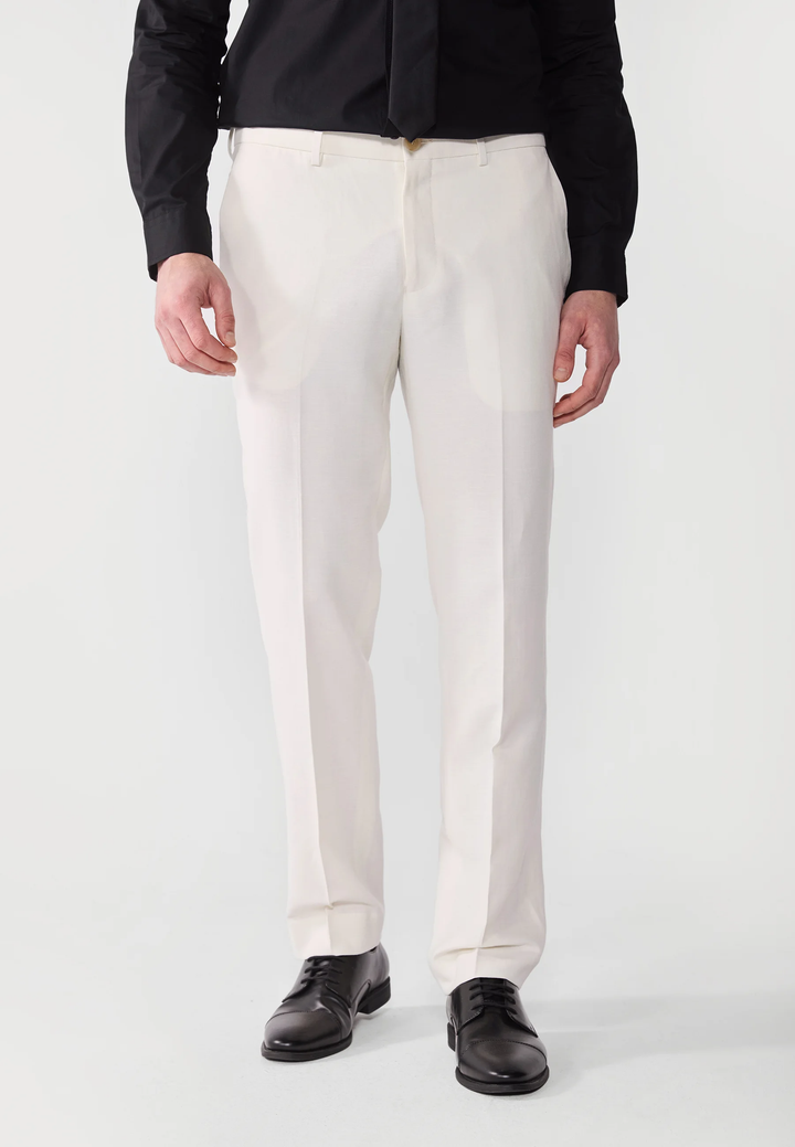 Casual 2 Pieces Mens Suit Flat Linen Notch Lapel Suit (Blazer + Pants) mens event wear