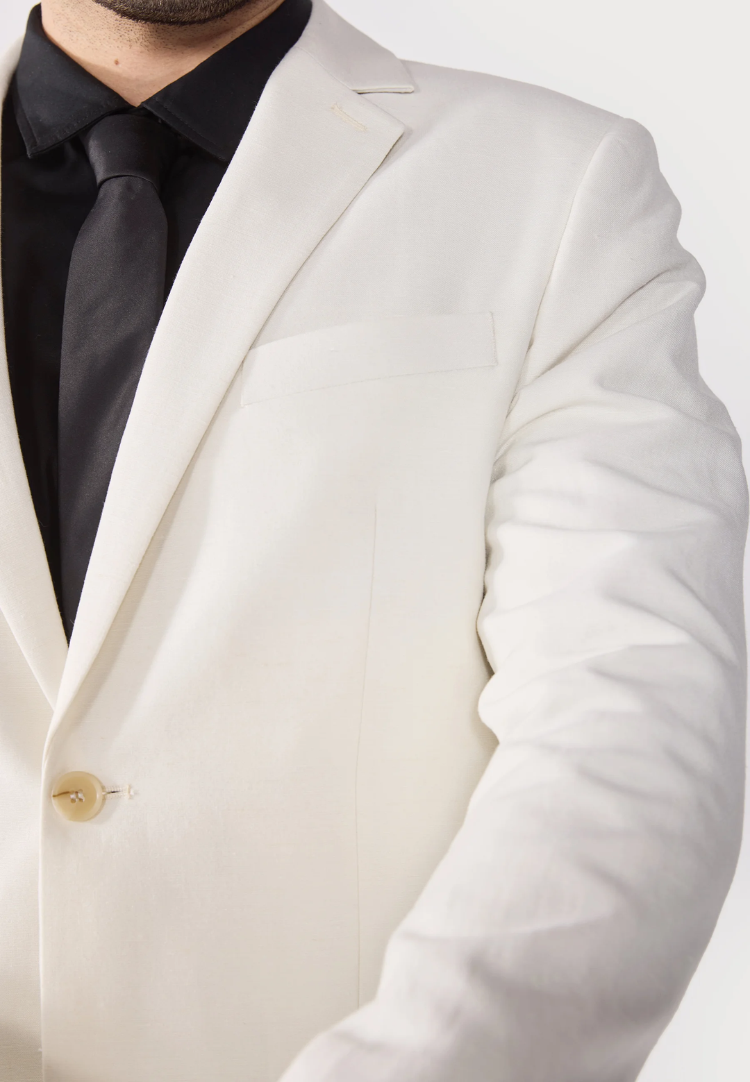 Casual 2 Pieces Mens Suit Flat Linen Notch Lapel Suit (Blazer + Pants) mens event wear