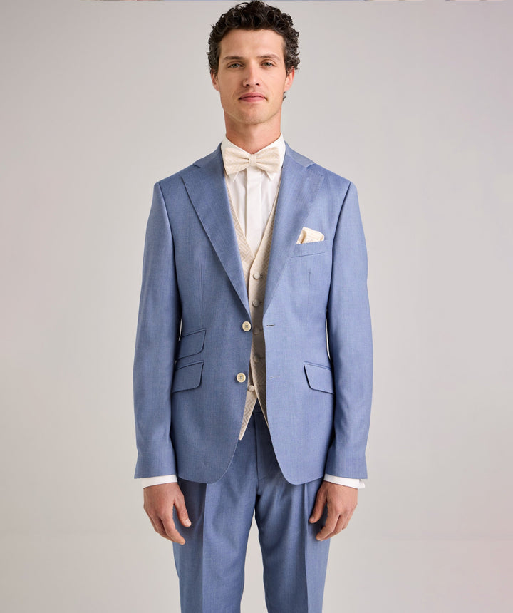 Casual Men's 3 Pieces Flat Notch Lapel Tuxedos For Party (Blazer+vest+Pants) mens event wear