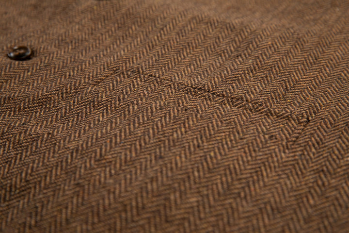 Casual Men's Classic Slim Fit Tweed Herringbone Notch Lapel Waistcoat menseventwear