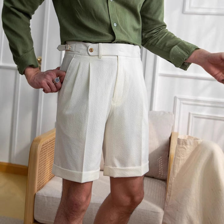 Casual Men's Short Pants Cotton Linen For Wedding mens event wear