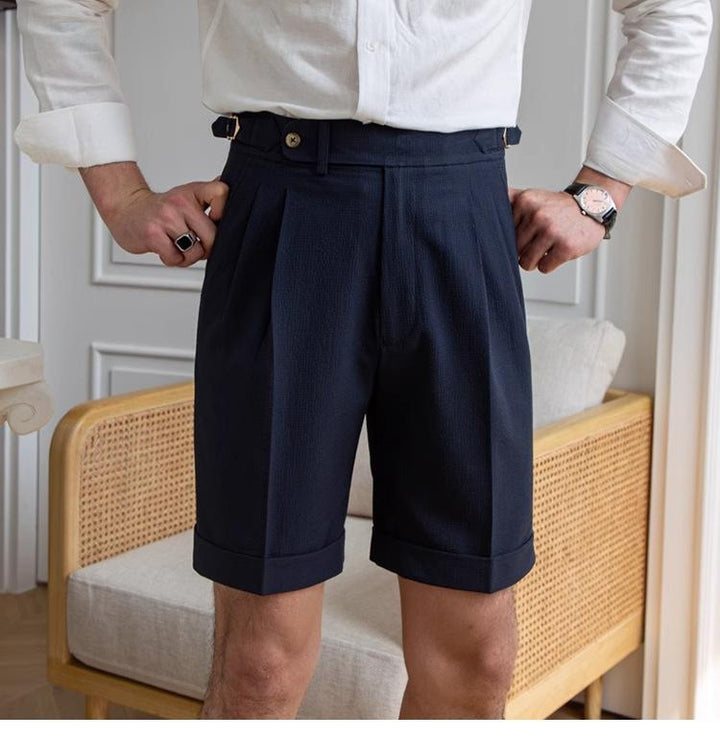 Casual Men's Short Pants Cotton Linen For Wedding mens event wear
