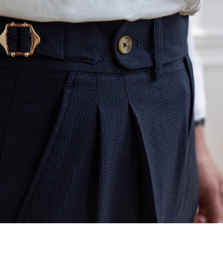 Casual Men's Short Pants Cotton Linen For Wedding mens event wear