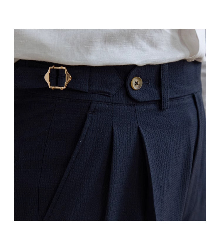 Casual Men's Short Pants Cotton Linen For Wedding mens event wear