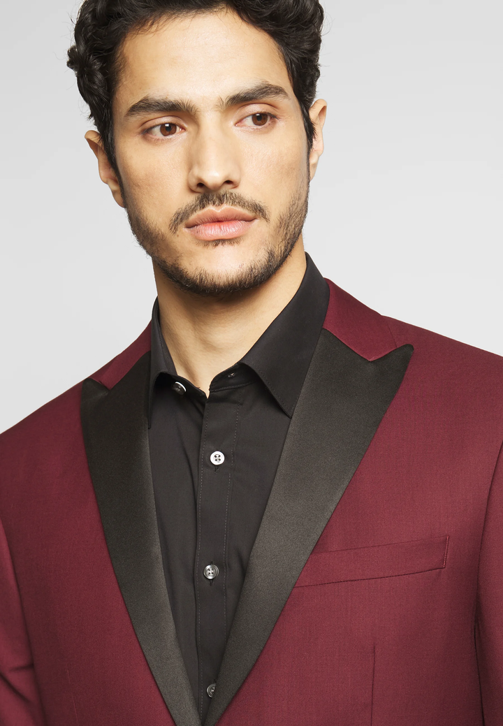 Fashion 2 Piece Men's Suit Flat Notched Wedding Lapel (Blazer + Pants) mens event wear