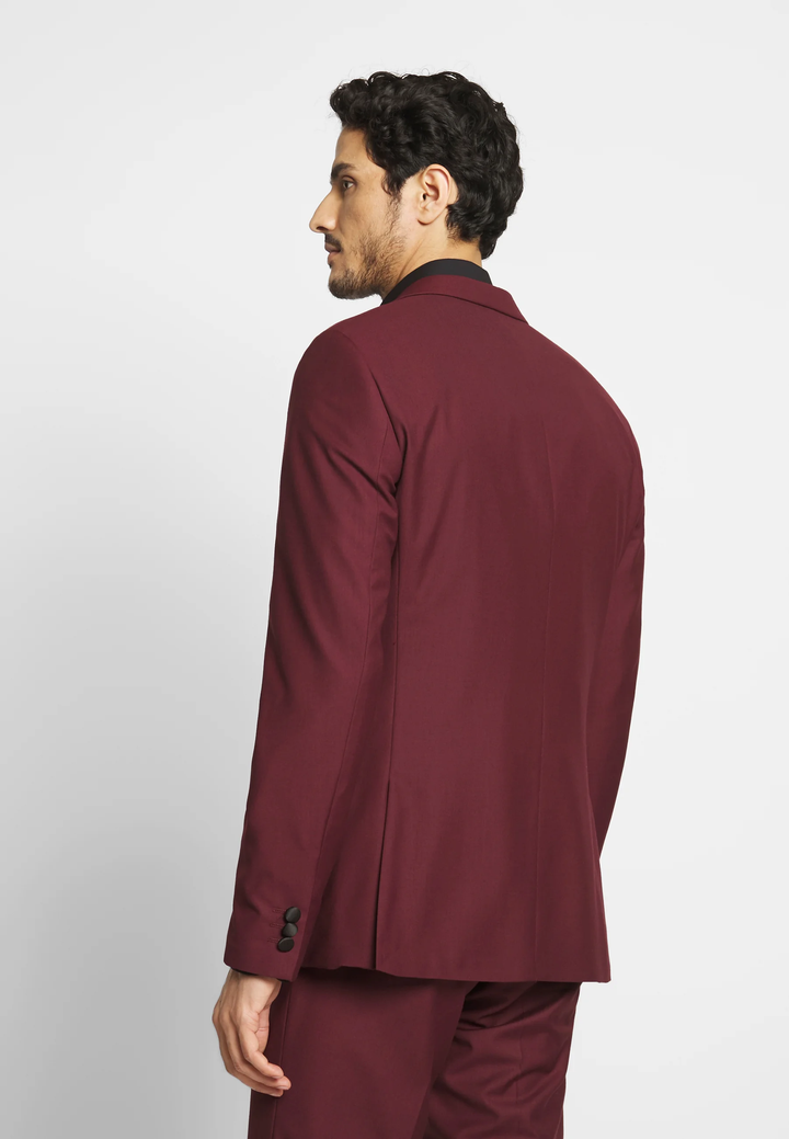 Fashion 2 Piece Men's Suit Flat Notched Wedding Lapel (Blazer + Pants) mens event wear