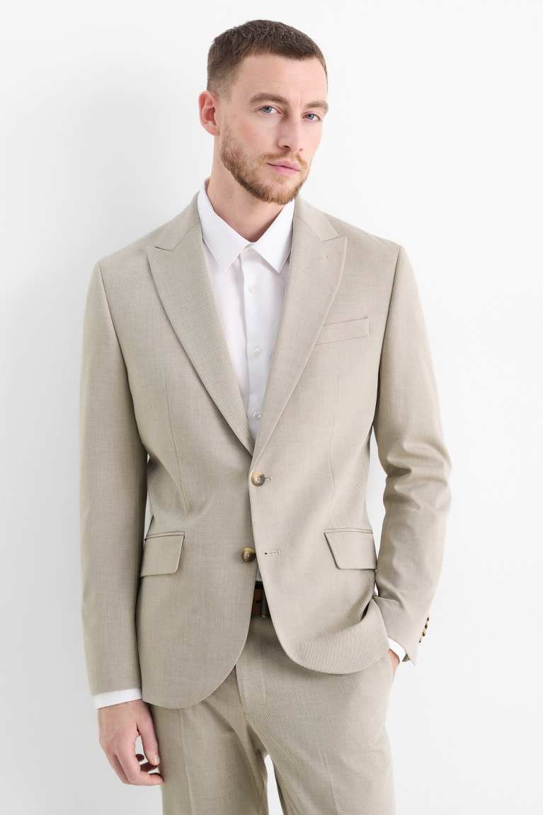 Fashion 2 Piece Men's Suit Flat Peak Wedding Lapel (Blazer + Pants) mens event wear