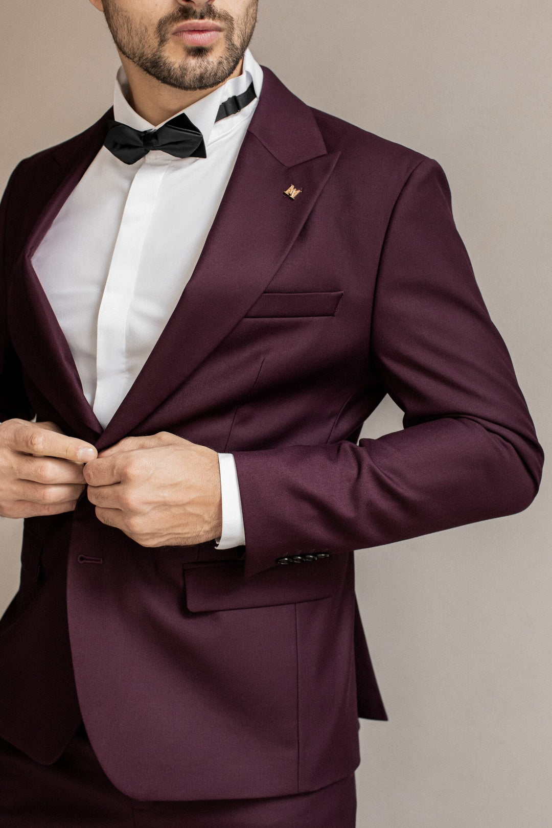 Fashion 2 Piece Men's Suit Flat Peak Wedding Lapel (Blazer + Pants) mens event wear