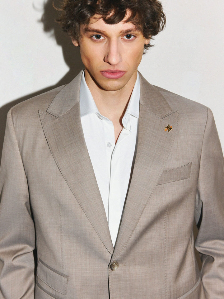 Fashion 2 Piece Men's Suit Flat Peak Wedding Lapel (Blazer + Pants) mens event wear