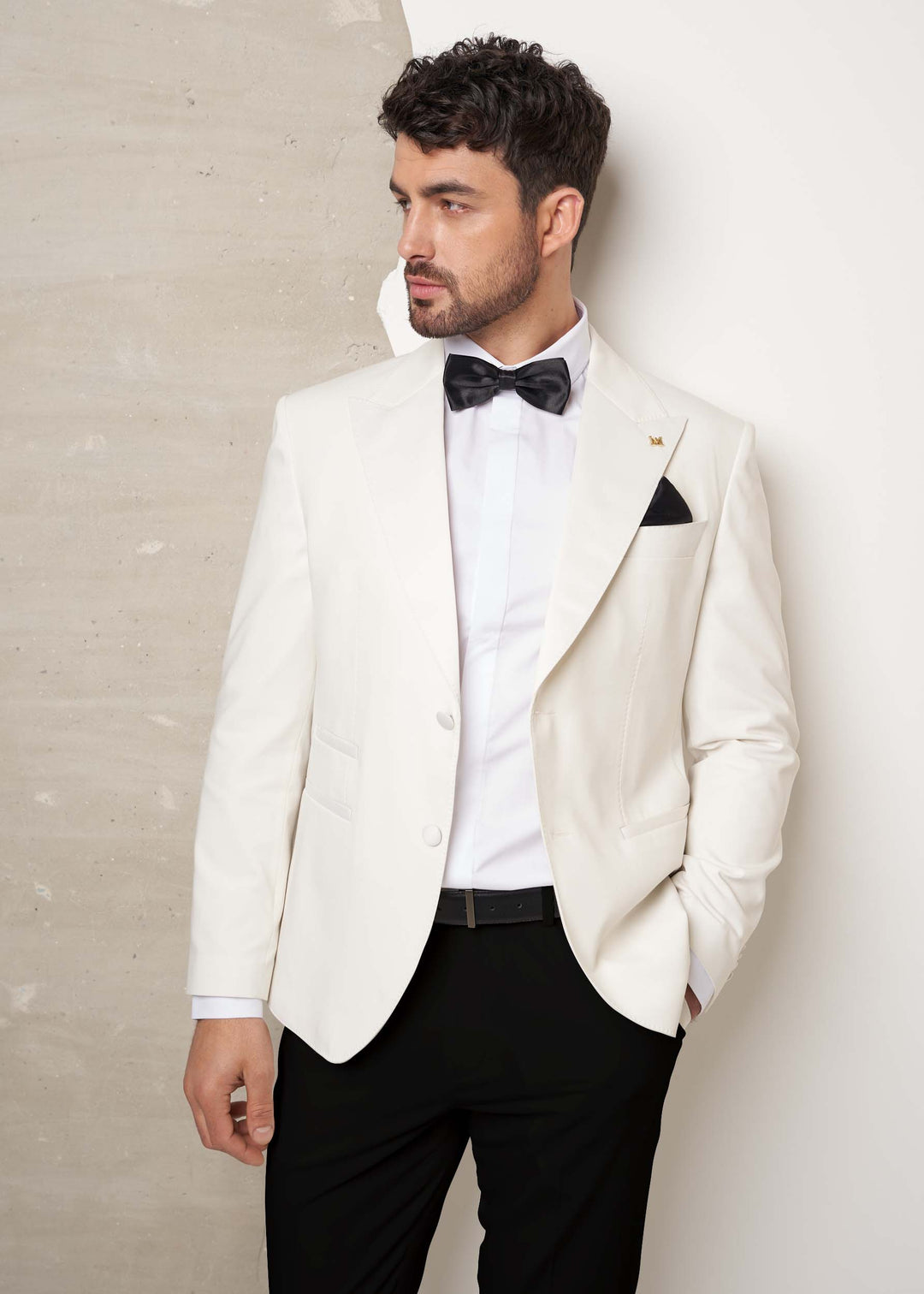 Fashion 2 Piece Men's Suit Flat Peak Wedding Lapel (Blazer + Pants) mens event wear