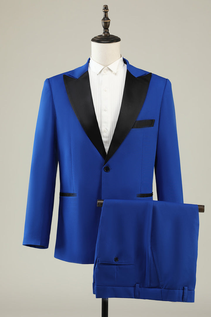 Fashion 2 Piece Men's Suit Flat Peak Wedding Lapel (Blazer + Pants) mens event wear