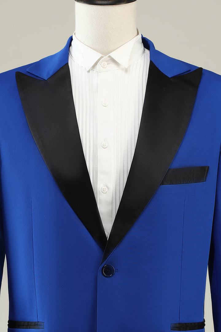 Fashion 2 Piece Men's Suit Flat Peak Wedding Lapel (Blazer + Pants) mens event wear