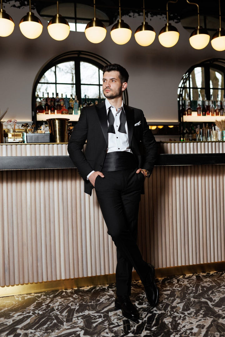 Fashion 2 Piece Men's Suit Flat Peak Wedding Lapel (Blazer + Pants) mens event wear