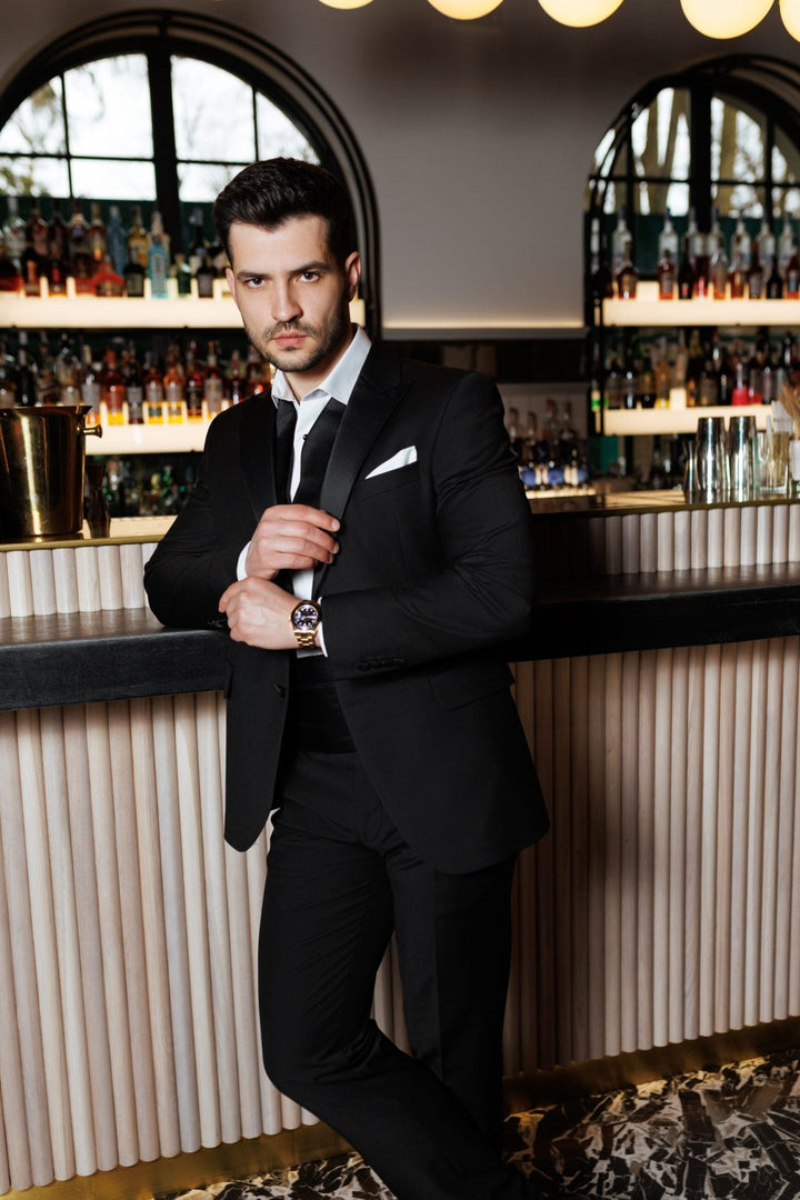 Fashion 2 Piece Men's Suit Flat Peak Wedding Lapel (Blazer + Pants) mens event wear