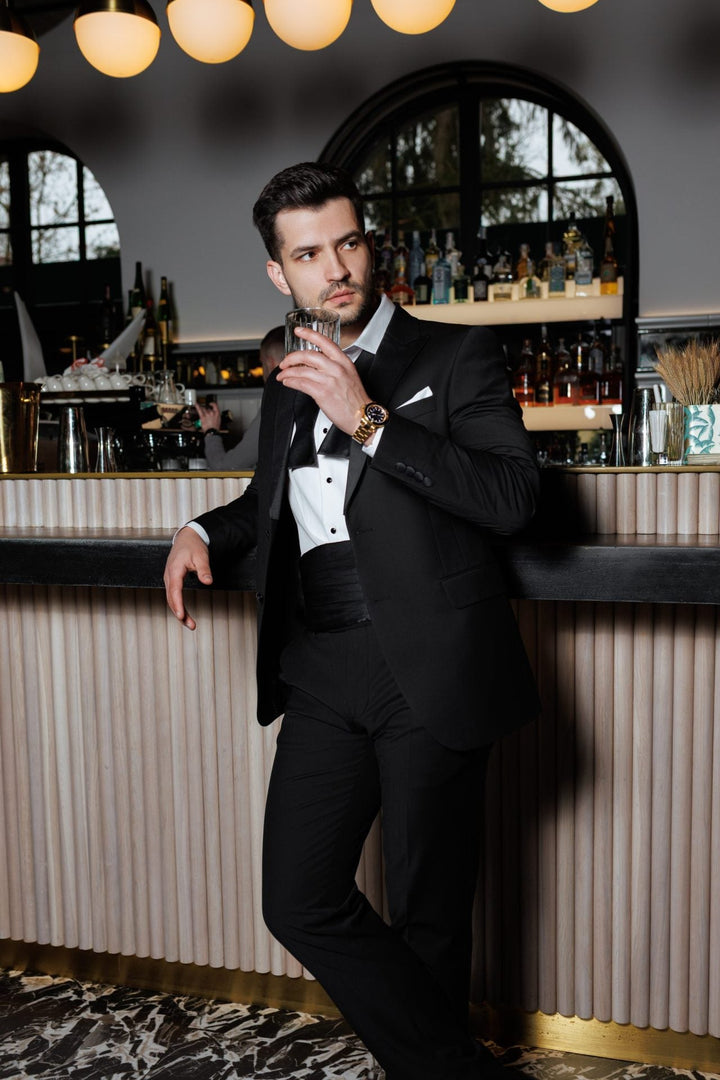 Fashion 2 Piece Men's Suit Flat Peak Wedding Lapel (Blazer + Pants) mens event wear