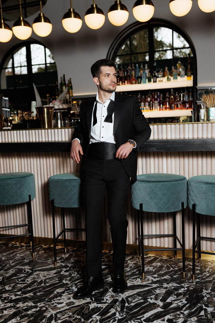 Fashion 2 Piece Men's Suit Flat Peak Wedding Lapel (Blazer + Pants) mens event wear