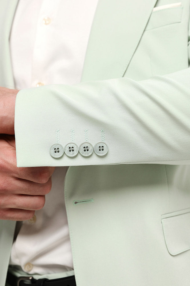 Fashion 2 Piece Men's Suit Flat Peak Wedding Lapel (Blazer + Pants) mens event wear