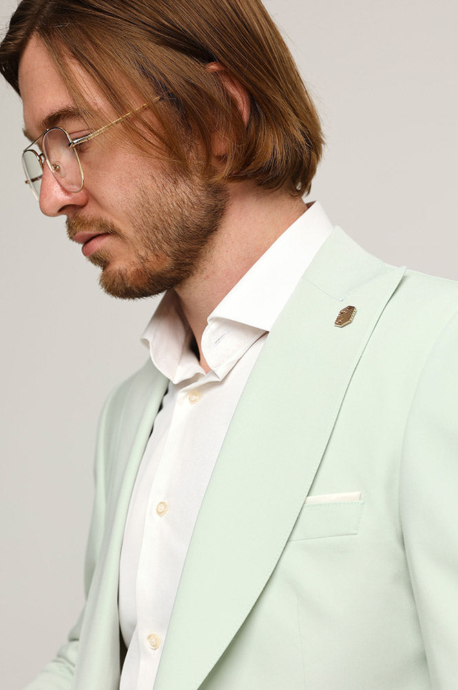 Fashion 2 Piece Men's Suit Flat Peak Wedding Lapel (Blazer + Pants) mens event wear