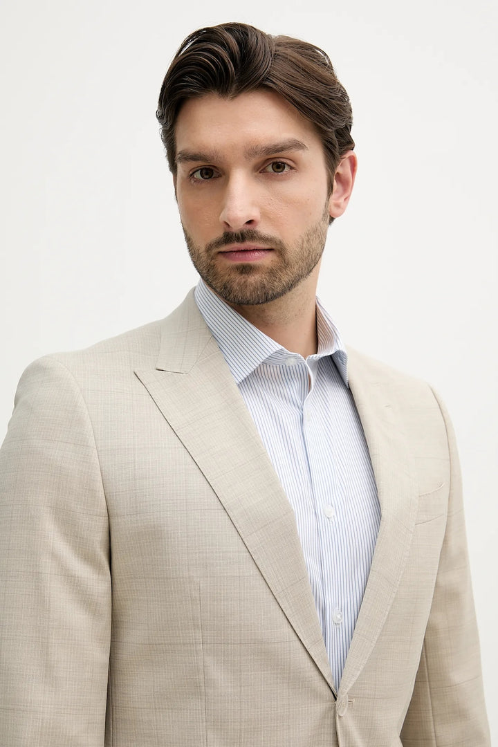 Fashion 2 Piece Men's Suit Flat Peak Wedding Lapel (Blazer + Pants) mens event wear