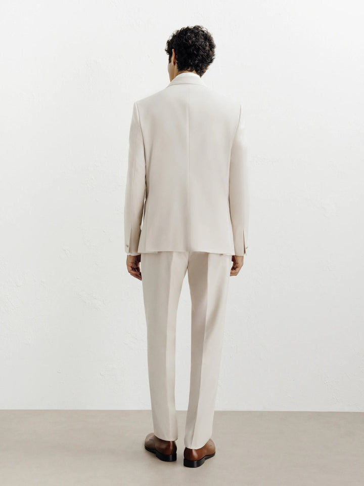 Fashion 2 Piece Men's Suit Flat Peak Wedding Lapel (Blazer + Pants) mens event wear